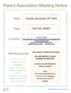 November PTA Flyer